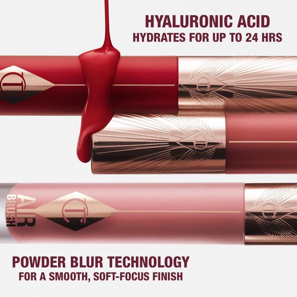 Charlotte Tilbury Airbrush LipBlur Matte Liquid Lipstick/PILLOW TALK MEDIUM NIB! - Picture 7 of 13